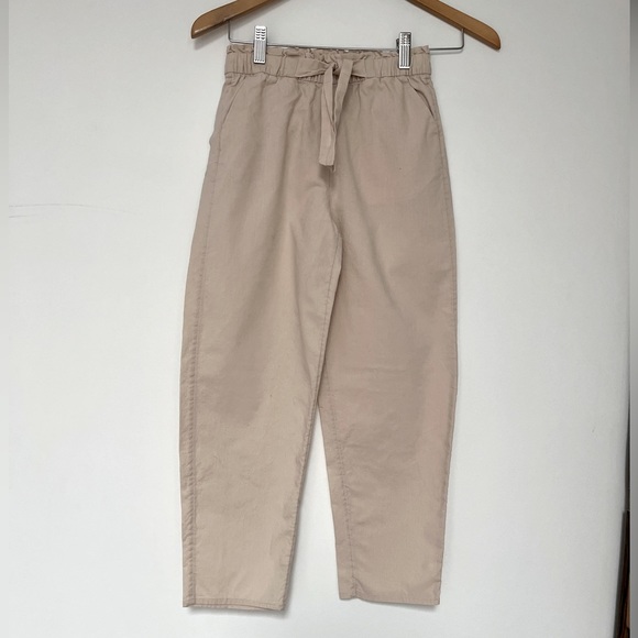 H&M Relaxed Pull On Pants Beige Girls Size 10 - Picture 3 of 5